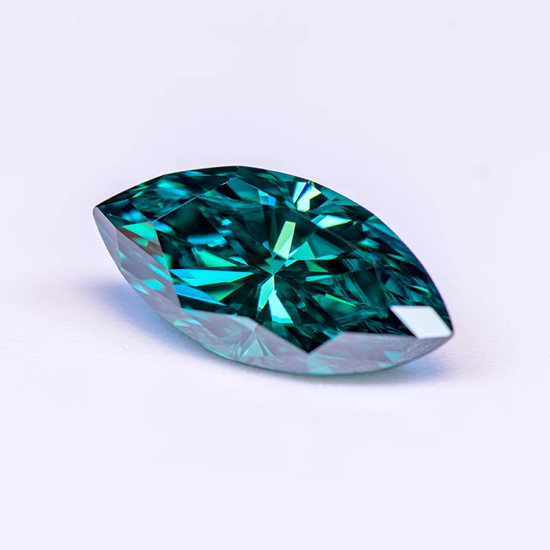 Moissanite Stone Marquise Cut Naturally Emerald Green Color VVS1 with GRA Certificate Gemstone Charms Jewelry Making Materials