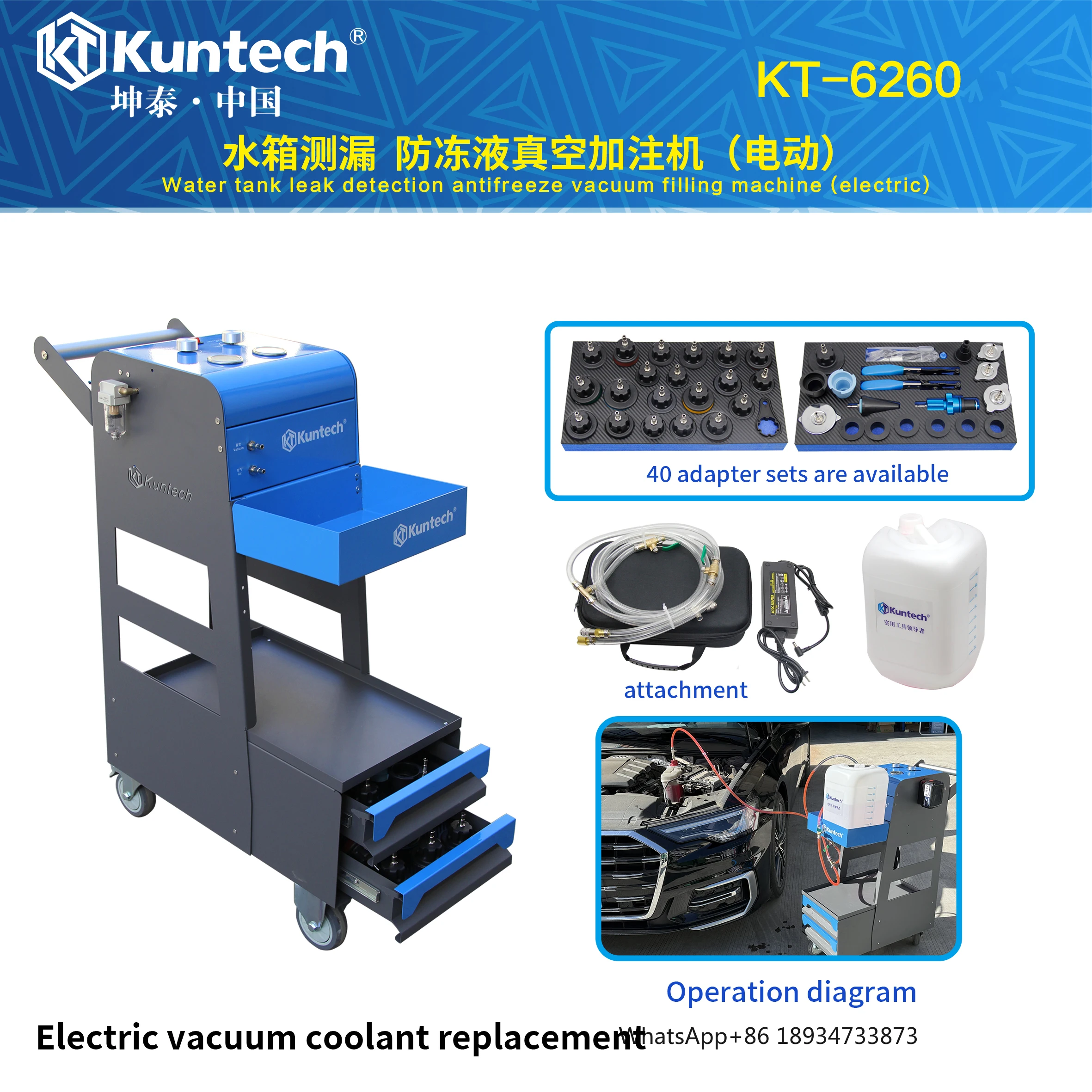 Automotive Coolant Replacement & Leak Detection Tool for Cooling System Essential Car Care Equipment