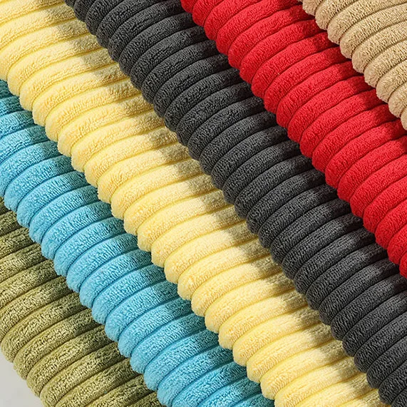 Corduroy Fabric Solid Color Stripe For Sewing Garment Shirts Romper Dress Jackets Sweater Sofa Cloth Throw Pillow 450g/m