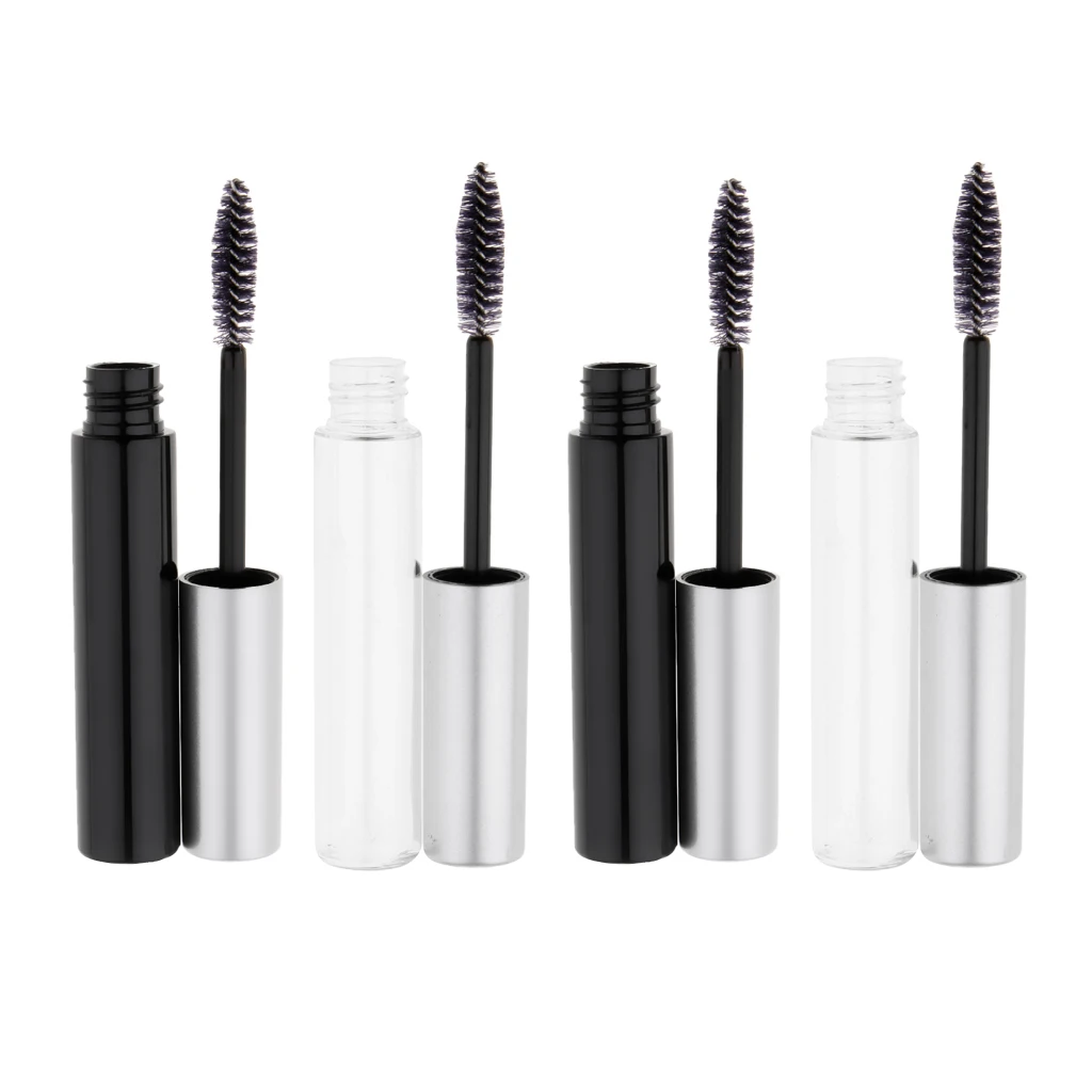 4 ชิ้น 10 มิลลิลิตรหลอดมาสคาร่าเปล่าไม้กายสิทธิ์ขวดน้ำมันขวดของเหลว