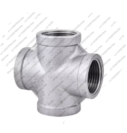 1pc stainless steel cross internal thread straight connector four-way internal thread 4 6 points 1inch