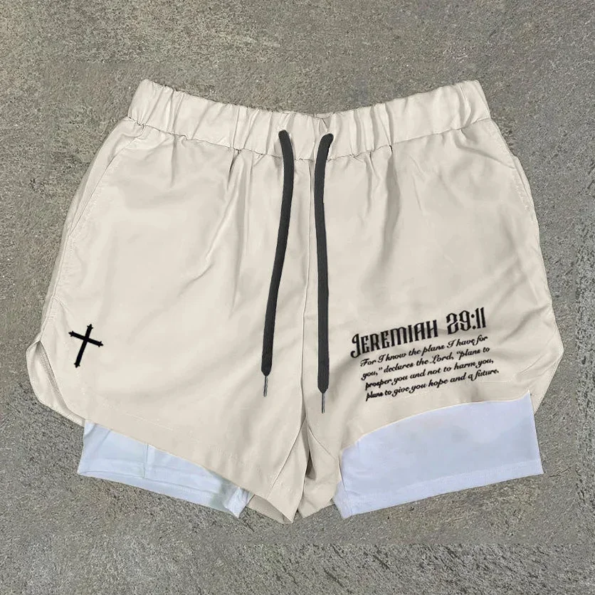 

2025 Summer Hot-selling Men's Casual Street Shorts Wooden Double-layer Shorts Breathable Beach Shorts Comfortable Fitness Shorts