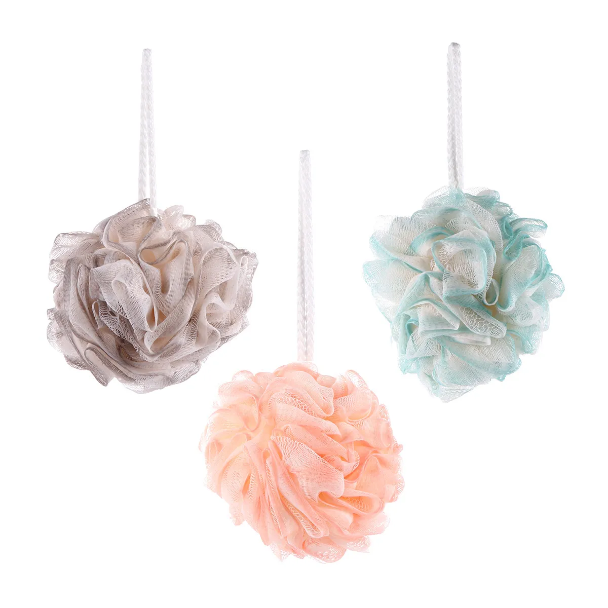 

Набор из 3 мягких сетчатых мочалок для душа, скраберов для тела, аксессуаров для ванны