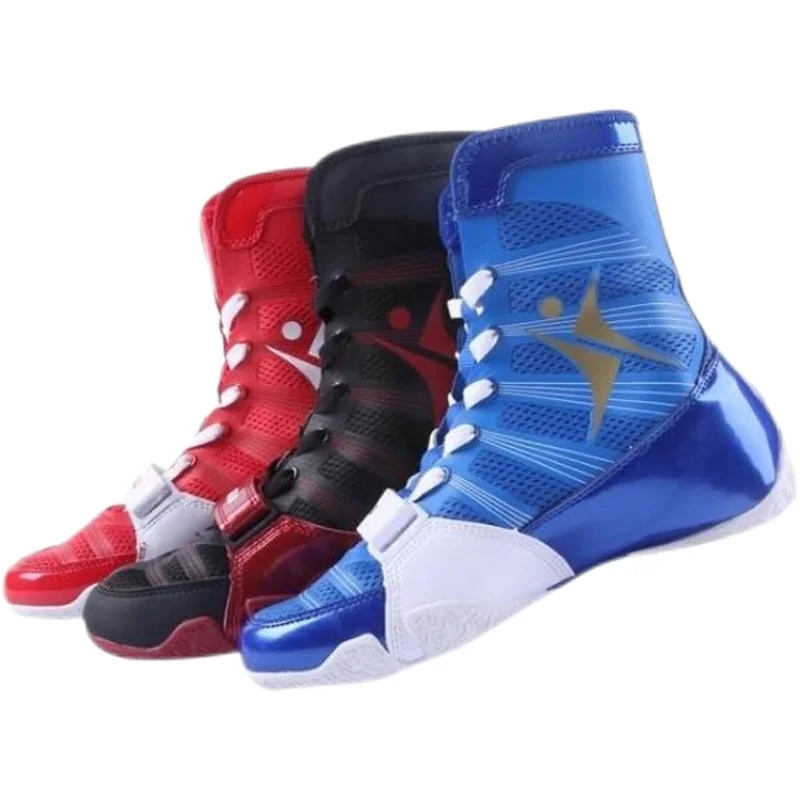 2025 New Men Boxing Shoes Breathable Wrestling Boots Mens Competition Sports Wrestling Shoe Unisex Luxury Brand Boxing Sneakers