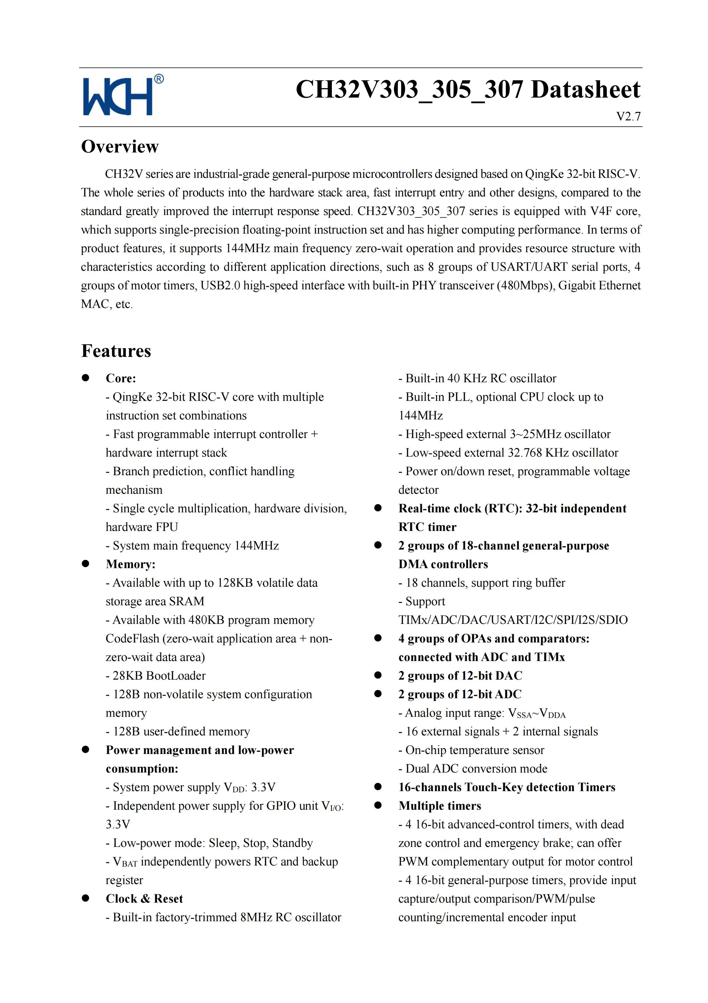 5 Teile/los CH32V305 Verbindung RISC-V MCU CH32V305FBP6/32V305RBT6 WCH Mikrocontroller – Detail 1