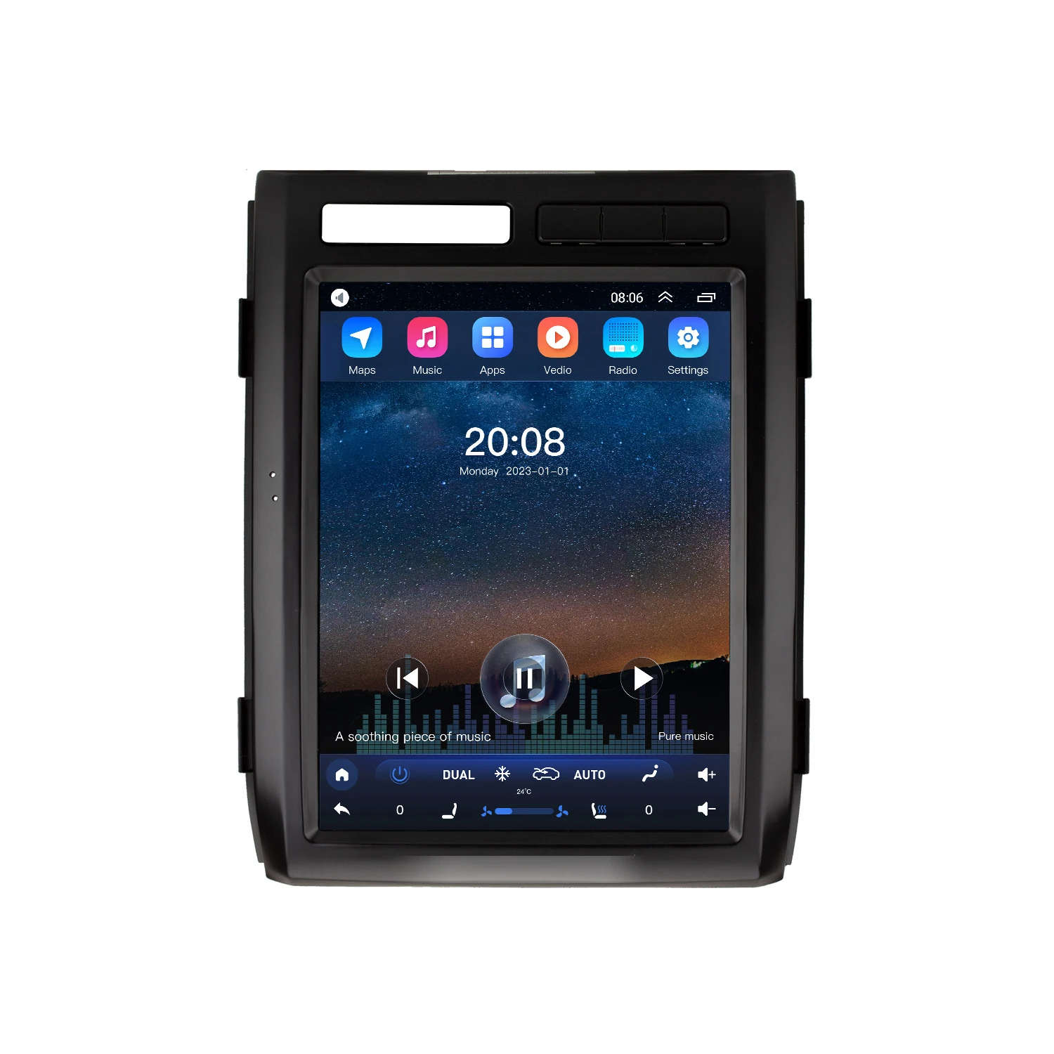 For Ford F150 2008 2012 Tesla Style Android Car Radio New Multimedia Auto Audio Head Unit Monitor GPS Navigation Carplay Upgrade