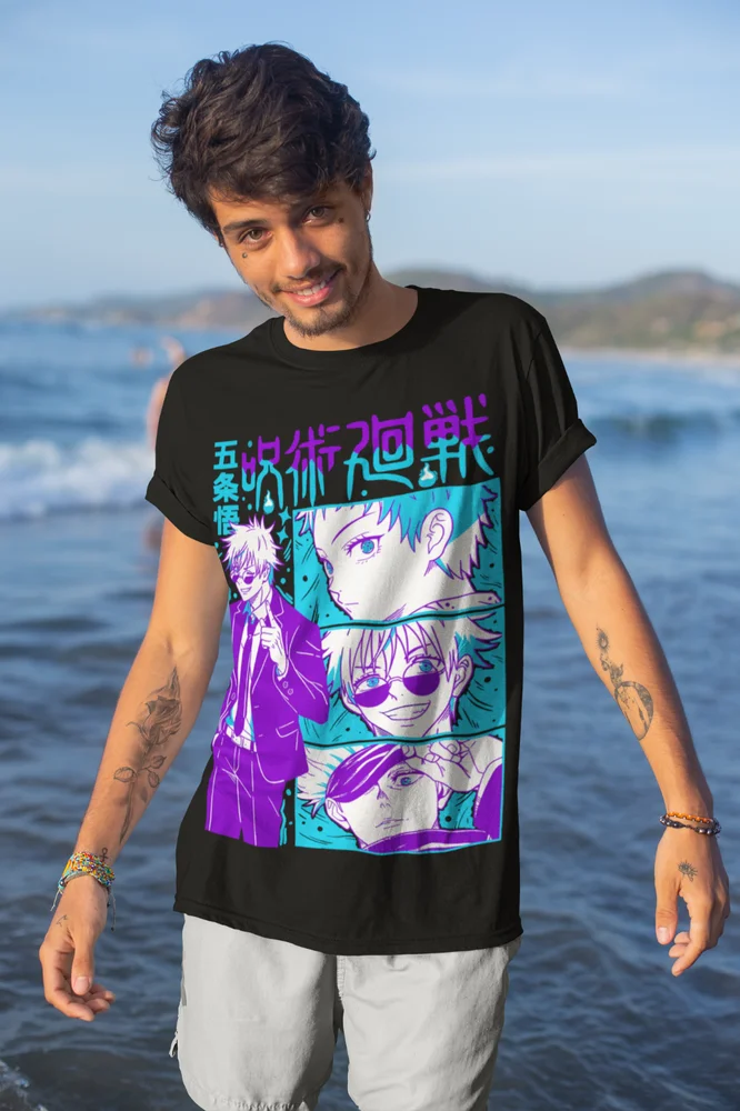 Jujutsu Kaisen Gojo Satoru T-Shirt Anime Manga Unisex Shirt Soft Tee All Sizes