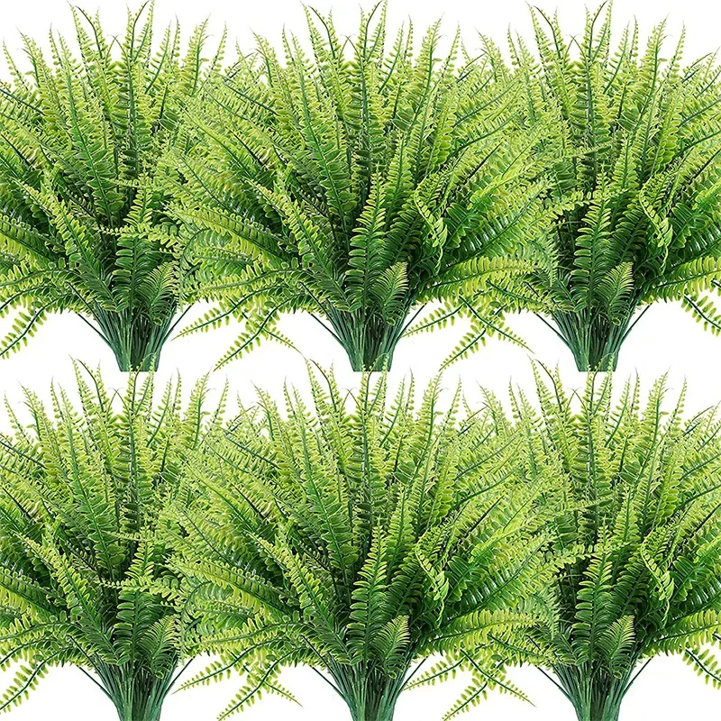 35cm planta artificial falsa grama persa casamento decoração de casa samambaia verde ao ar livre anti-uv planta falsa grama
