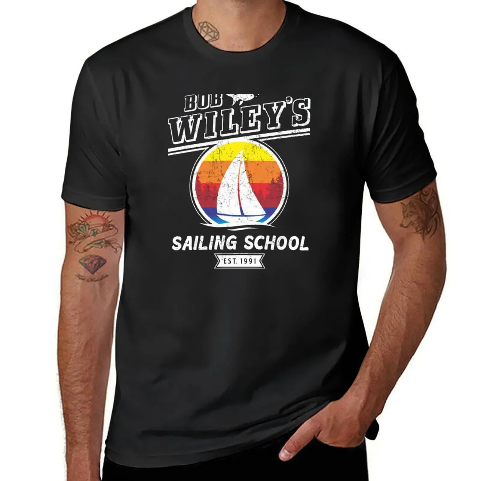 

Wiley's Sailing School T-Shirt animal prinfor boys kawaii clothes tees summer top t shirts for men graphic