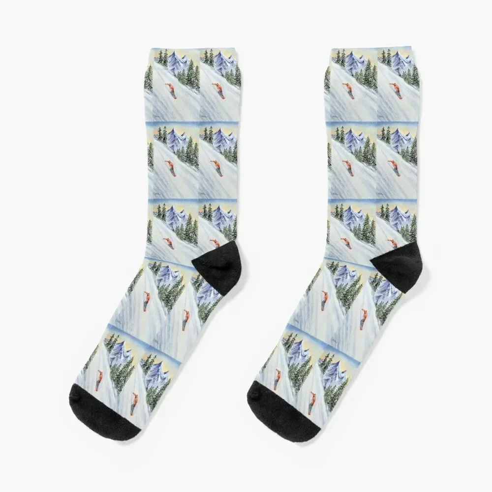 

Snowboarding - Free And Easy Leader Socks Stockings compression Run christmas stocking Girl'S Socks Men's