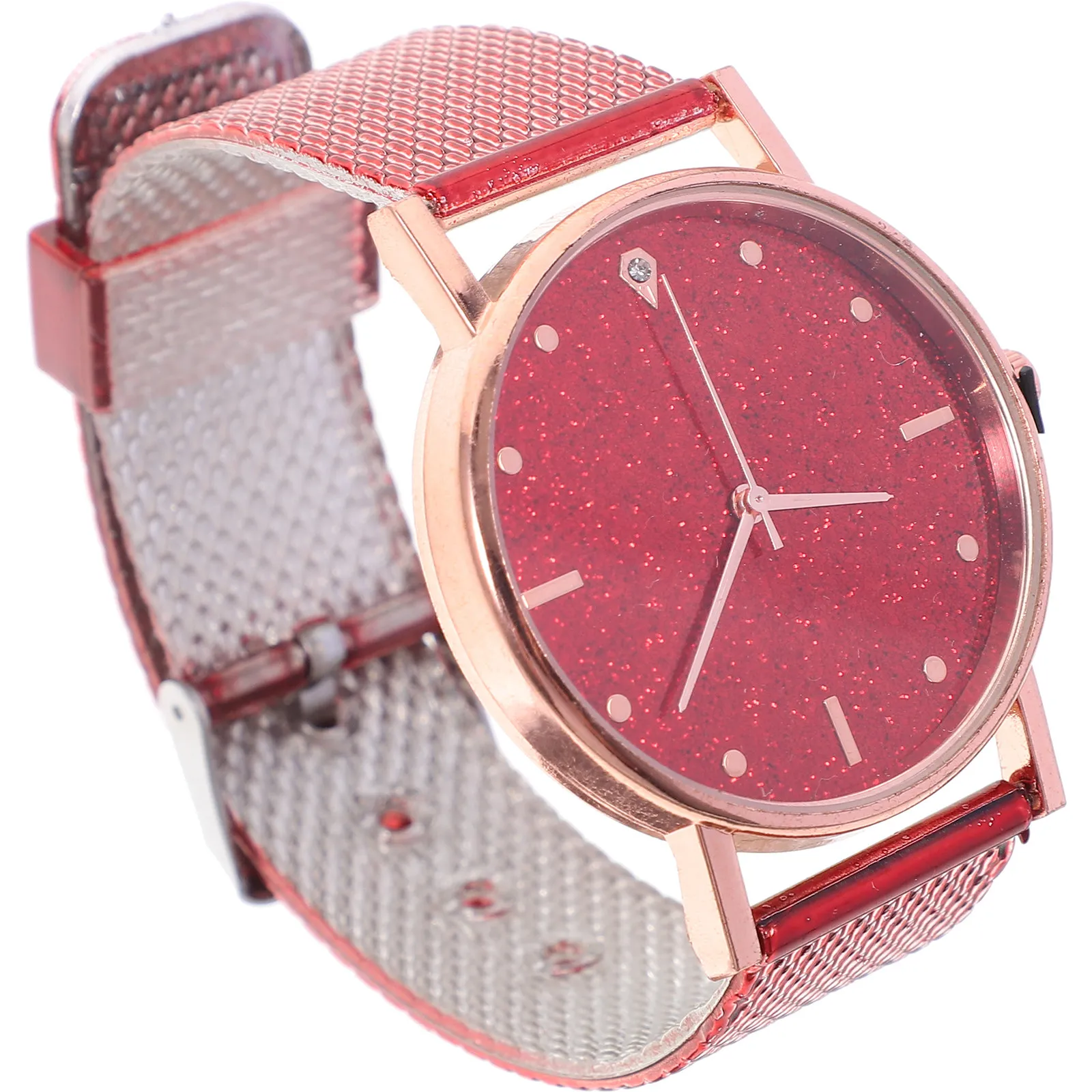 Elegant Female Wristwatch Stylish Women Quartz Watch with Imitation Glass Band Lightweight Casual Business Gift