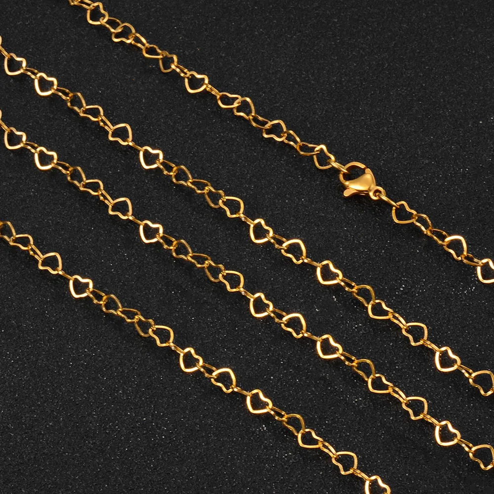 Edelstahl-Damenkette Verschiedene Stile Länge Beliebte Kette Goldfarben Hochwertiger Schmuck – Detail 8
