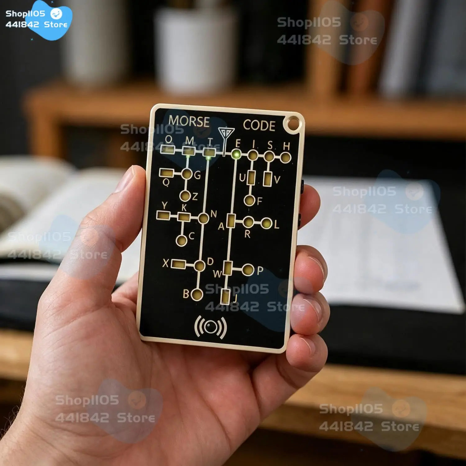 Morse Code Trainer Card Pro,Interactive LED & Audio Telegraph Practice Tool with Real-Time Feedback,Record & Playback for Adult
