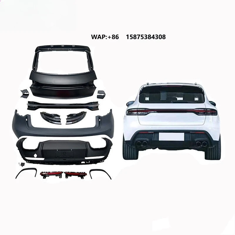 2014-2018 Body Kits for Cars 95B Upgrade 2023 Model Rear Bumper Taillights Brake Turn Signals for Macan