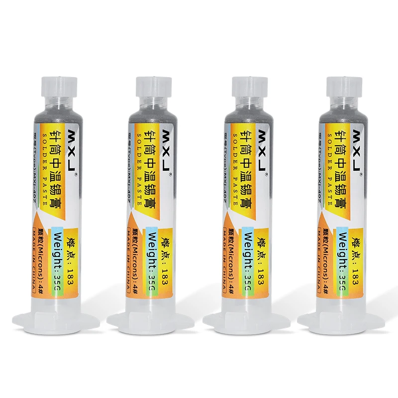 1PC Medium Temp Solder Paste Flux Repair Needle Cylinder Lead-Free Welding Paste Syringe Rework Tool for Electronic Repair