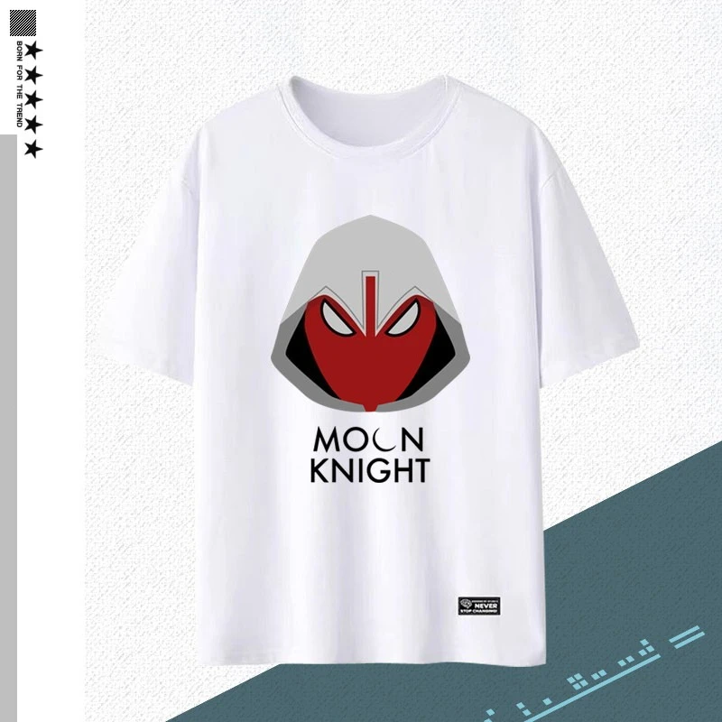 

Marvel Superhero Moonlight Knight Joint Летний удобный спортивный повседневный спортивный топ с короткими рукавами и половиной рукава