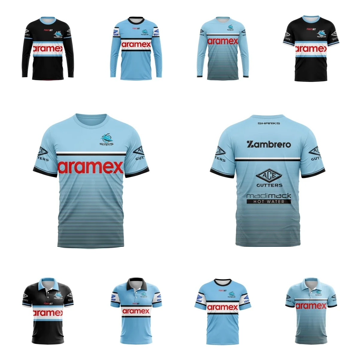 

2023 Cronulla-Sutherland Sharks Men's Replica Home/Away/Heritage/Singlet Rugby Jersey