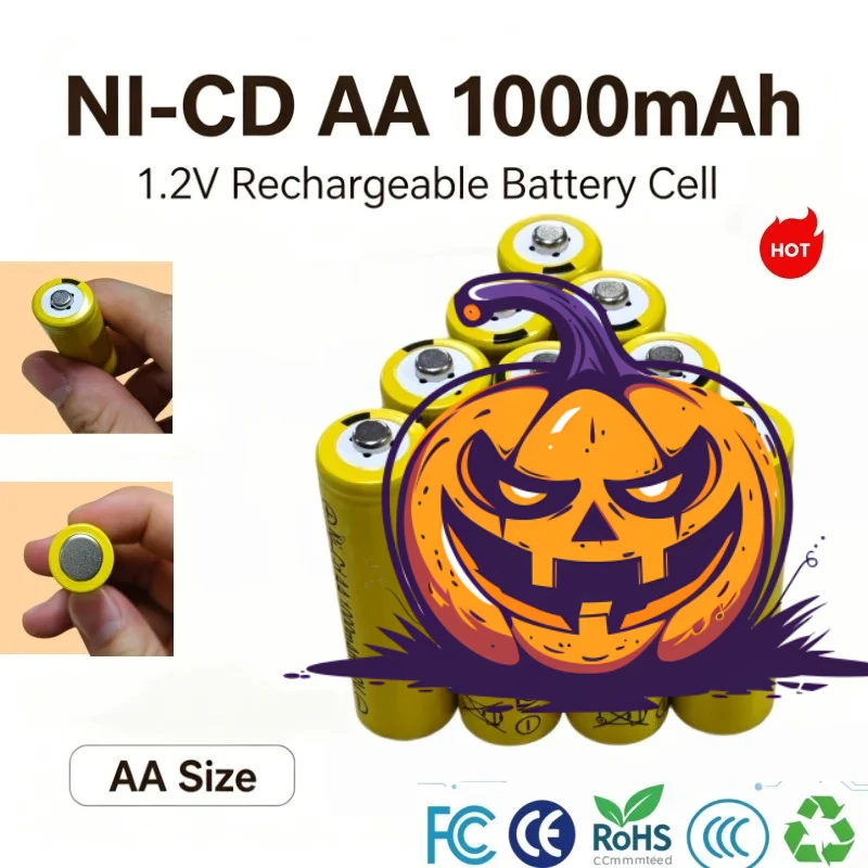 High‑Quality 1.2V AA 1000mAh Ni‑Cd Rechargeable Battery Lpega Replacement Battery For Watches Toys