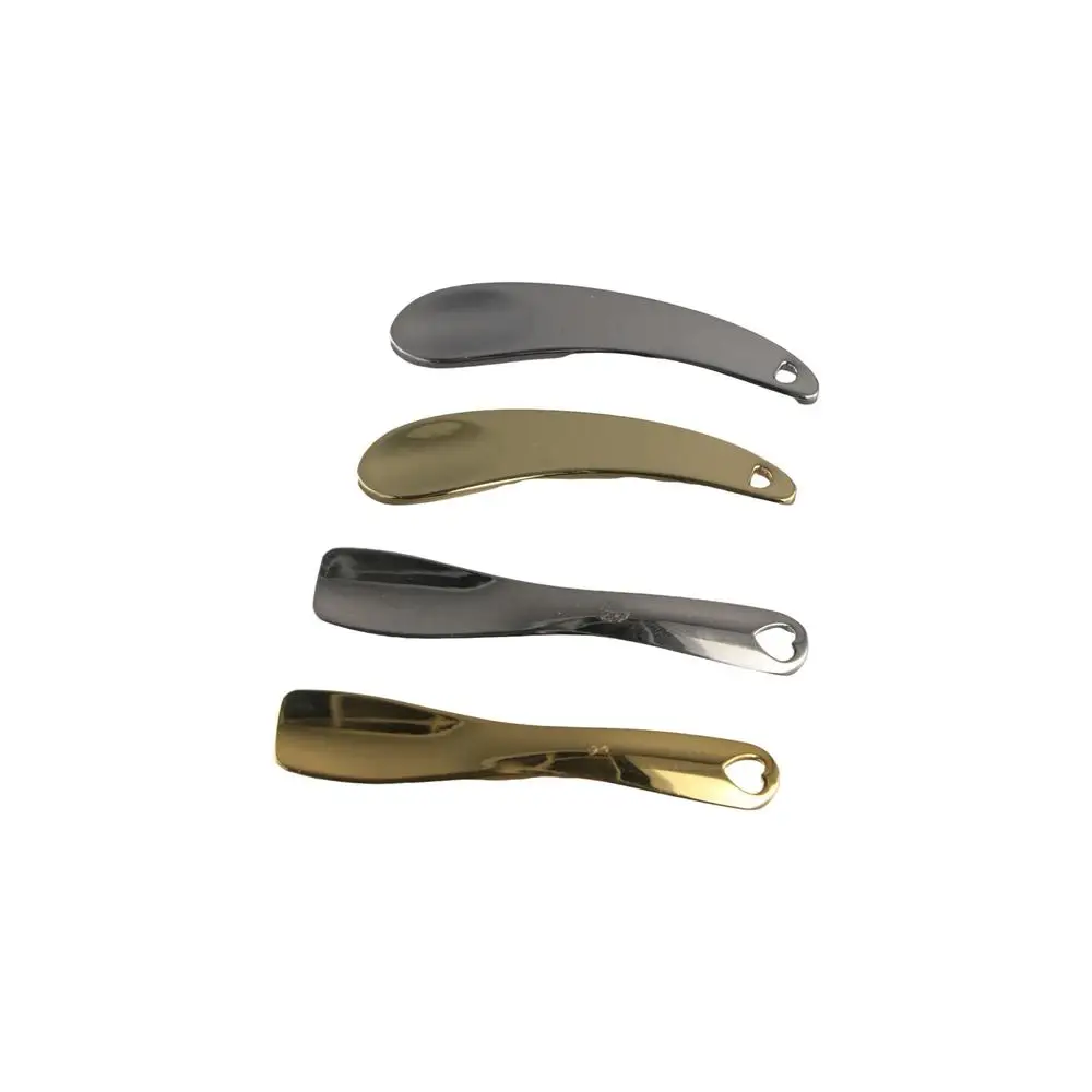 Silver Gold Makeup Tools Metal Eye Cream Stick Beauty Scoop Mini Cosmetic Spoon Curved Scoop Makeup Spatula Facial Cream Spoon