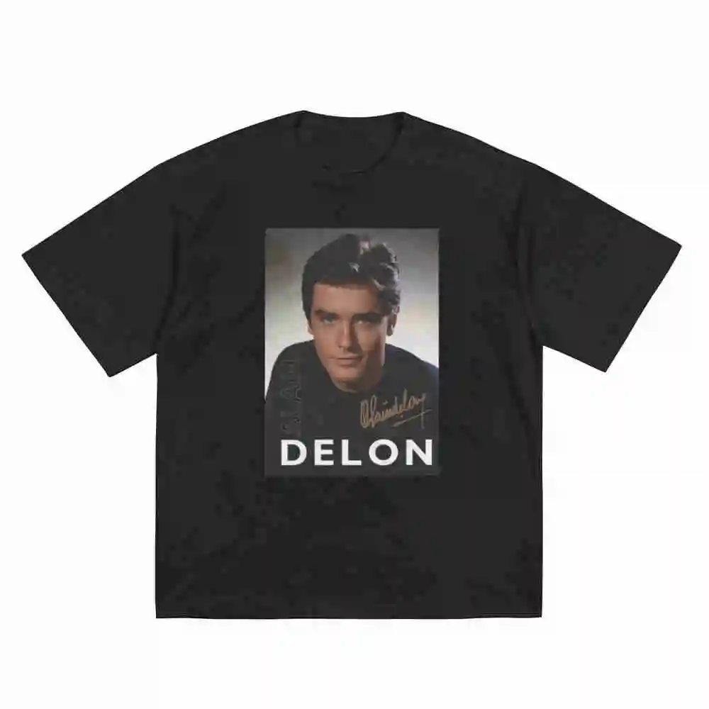 Alain Delon Short Sleeve Tee 100% Cotton T-Shirt