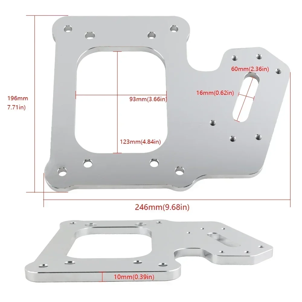 B-Series & D-Series Billet Aluminum Staging Brake Mounting Plate Compatible with CNC402 CNC412 Wilwood Staging Brakes