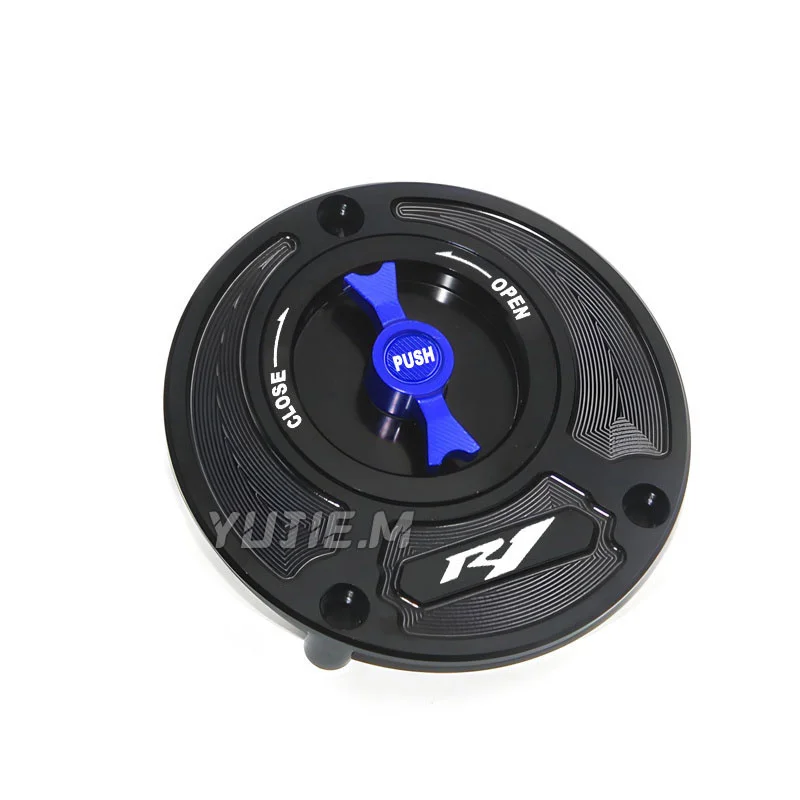 For YZF R1 R1M R3 R6 R7 R15 V3 V4 YZF-R3 YZFR7 YZFR6 Motorcycle Fuel Tank Cap Accessories Keyless Fuel Gas Tank Cap Cover
