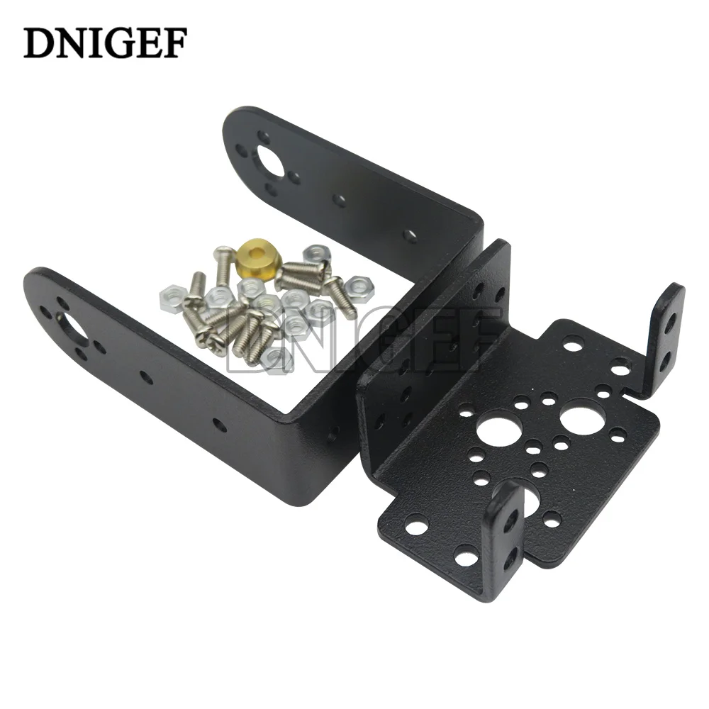 For MG995 Servo Mount Set MG996R MG945 MG946R Steering Gear Pan and Tilt Mount Mechanical Robot Servo Mount Set