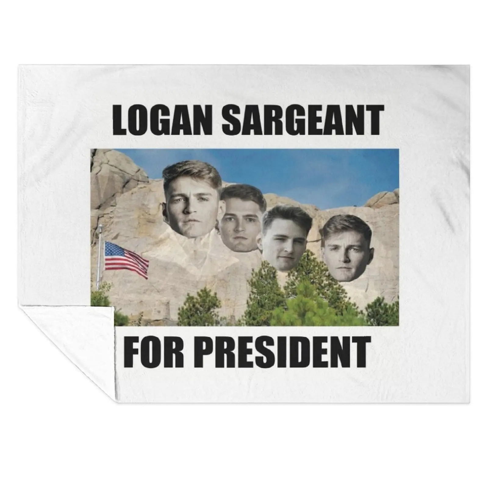 

F1 Driver Logan Sargeant for President - On Mount Rushmore Throw Blanket Soft Plush Plaid Hairys Sofa Quilt Blankets