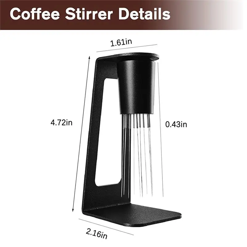 [N09RNew]WDT Tool Espresso Magnetic Coffee Stirrer Distribution Tool for Espresso Stirrer Coffee Stirring Tool with Stand