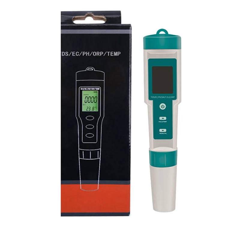 LICE-7 In 1 PH/TDS/EC/ORP/Salinity /S.G/Temperature Meter C-600 Water Quality Tester For Drinking Water, Aquariums PH Meter