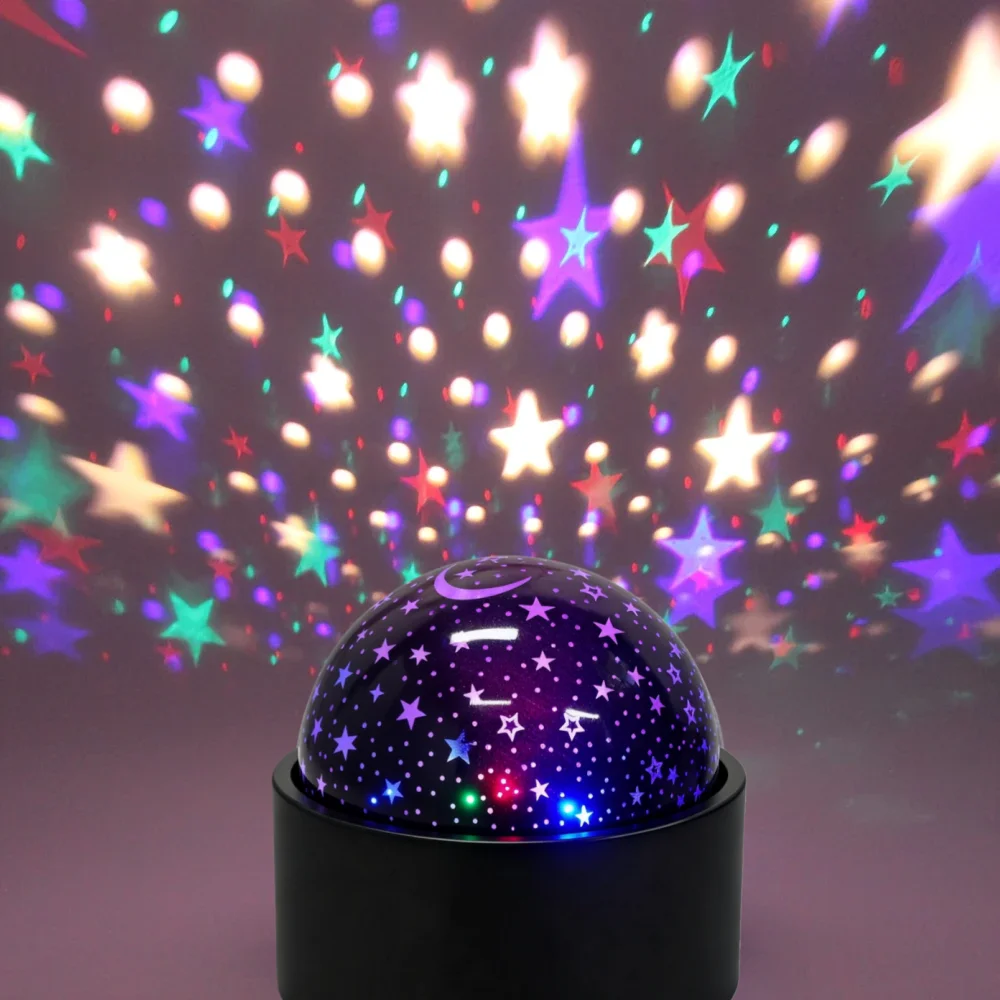 RGB Night Lights LED Projector Light Starry Moon Galaxy Projection Lamp 5V USB for Kids Present Christmas Gift Room Decorations