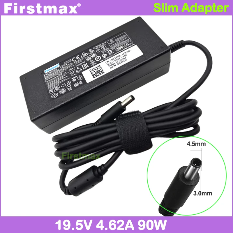 for Dell 90W Charger Inspiron 3510 3511 3515 5515 7501 7591 5620 7610 LA90PM111 RT74M PA-1900-32D5 19.5V 4.62A Power Adapter