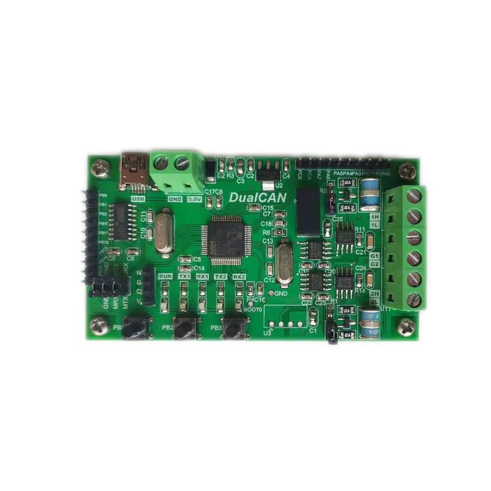 

CAN Development Board Dual CAN Learning Board Two-way Evaluation Board STM32 GD32 CAN Bus Isolation