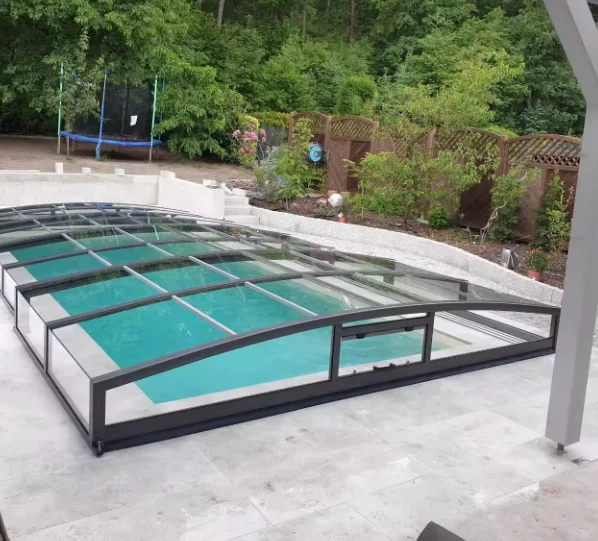 Custom Swimming Pool Fencing System Automatic Retractable Sunroom Outdoor Victorian Style Sunroom Waterproof UV Protected