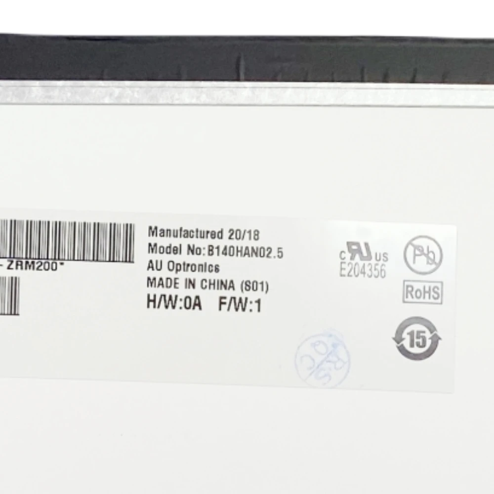 B140HAN02.5 14 Inch EDP 40pins 1920X1080 LCD Screen Display IPS Panel
