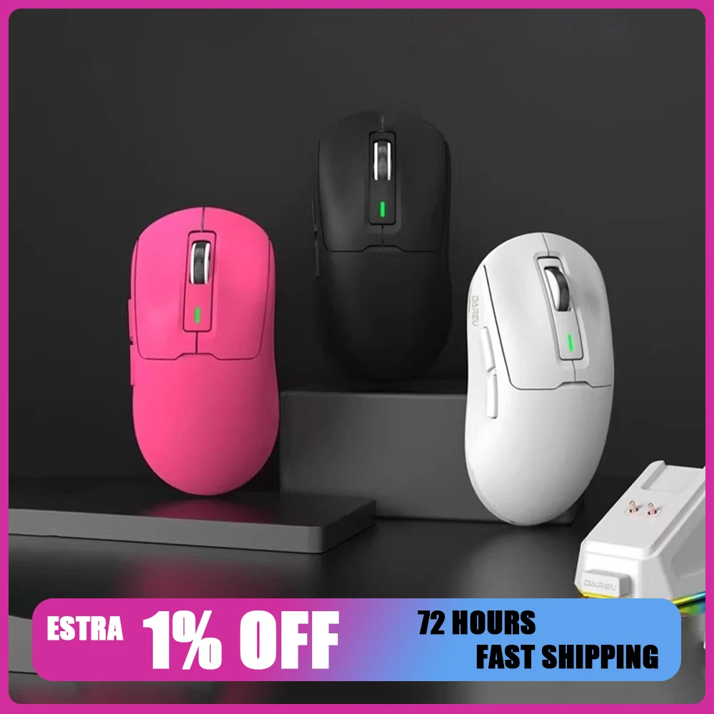 

DAREU LM50 Gaming Mouse Three Modes Magnetic Suction Base RGB Wireless Mouse Wireless Low Delay 63.5g Light Weight Mouse Gamer