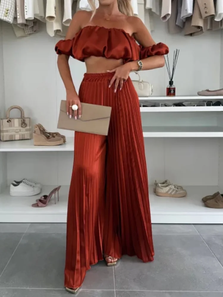 여름 여성 넓은 다리 바지 두 조각 세트, 휴일 솔리드 패치 워크 간단한 복장, 새로운 O 넥 민소매 숙녀 정장 streetwear