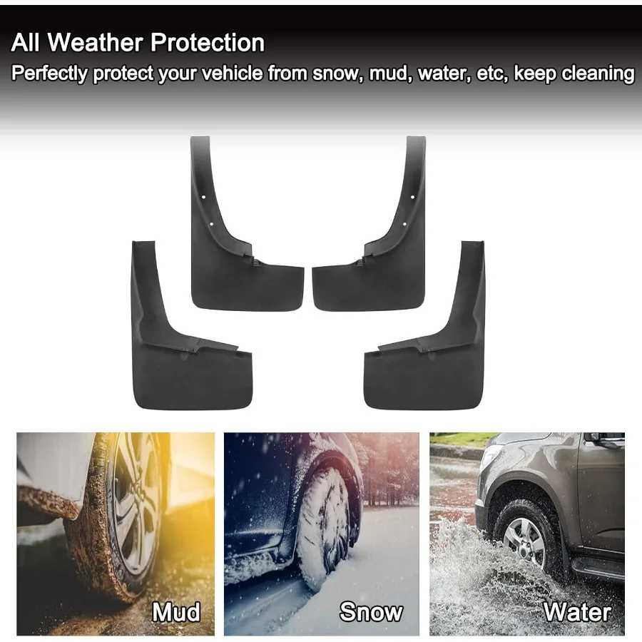 واقيات الطين الأمامية والخلفية شديدة التحمل لسيارة Ranger 20192023 حماية متينة مصبوبة ABS مع Ide سهل التركيب #2