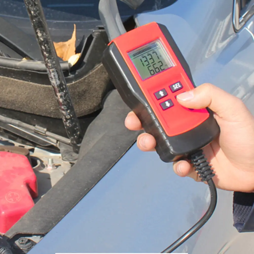 

Advanced 12V Car Battery Tester with Backlit LCD Display for Accurate Health Check Continuous Testing Safe Non-Damaging ABS
