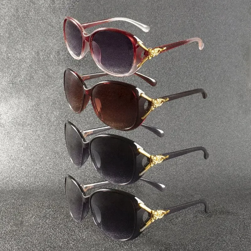 3 Stück modische übergroße Sonnenbrillen für Damen, PC-Sonnenbrillen mit großem Rahmen und Farbverlauf, Gafas de Sol Mujer – Detail 2