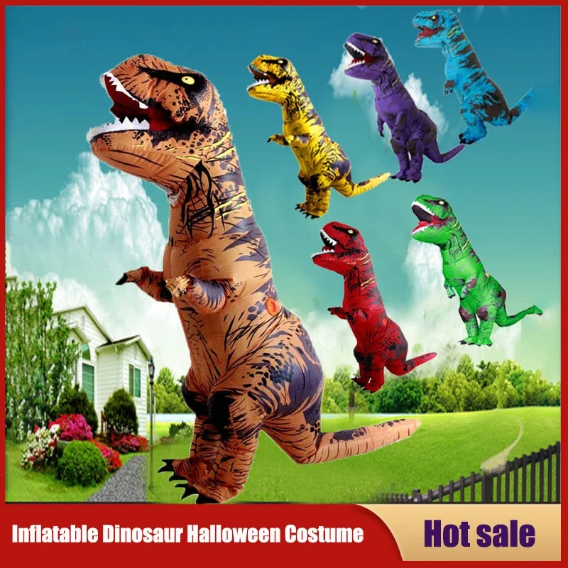 

Sinosaur Inflatable Cosplay Adult Kids AND Alien Animal Suits Unisex Dino Mascot Carnival Party Halloween Suit For Man Woman