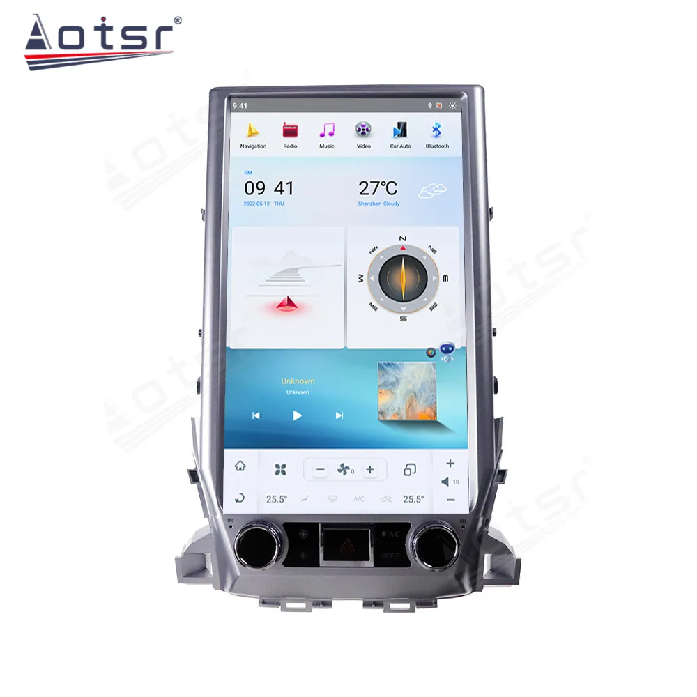 16 inch tesla Vertical touch screen Android Wireless Carplay  For Toyota land Cruiser 2016-2018 Car Radio Navigation auto Stereo