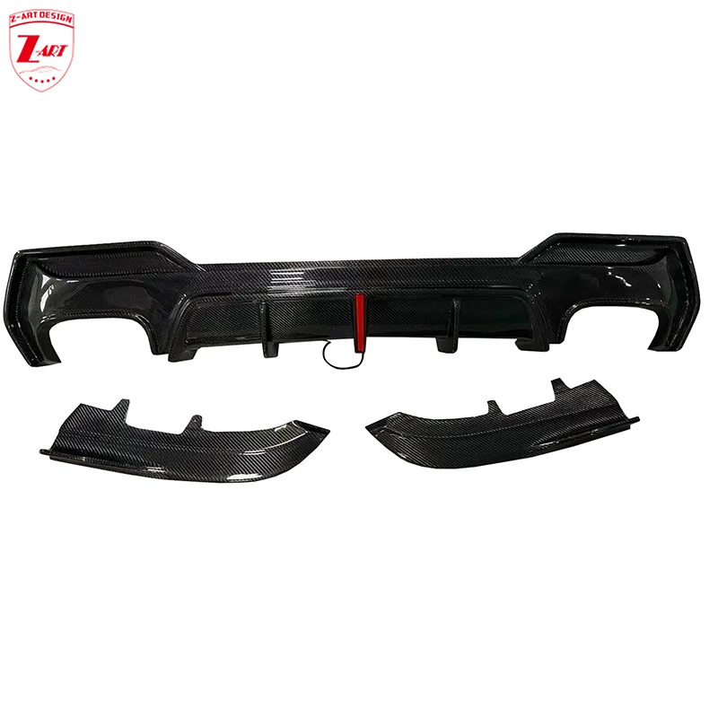 

Z-ART Carbon Fiber Rear Diffuser for BMW G22 Carbon Fiber Rear Lip for All New 4 Coupe Carbon Fiber Rear Chin With Brake Light