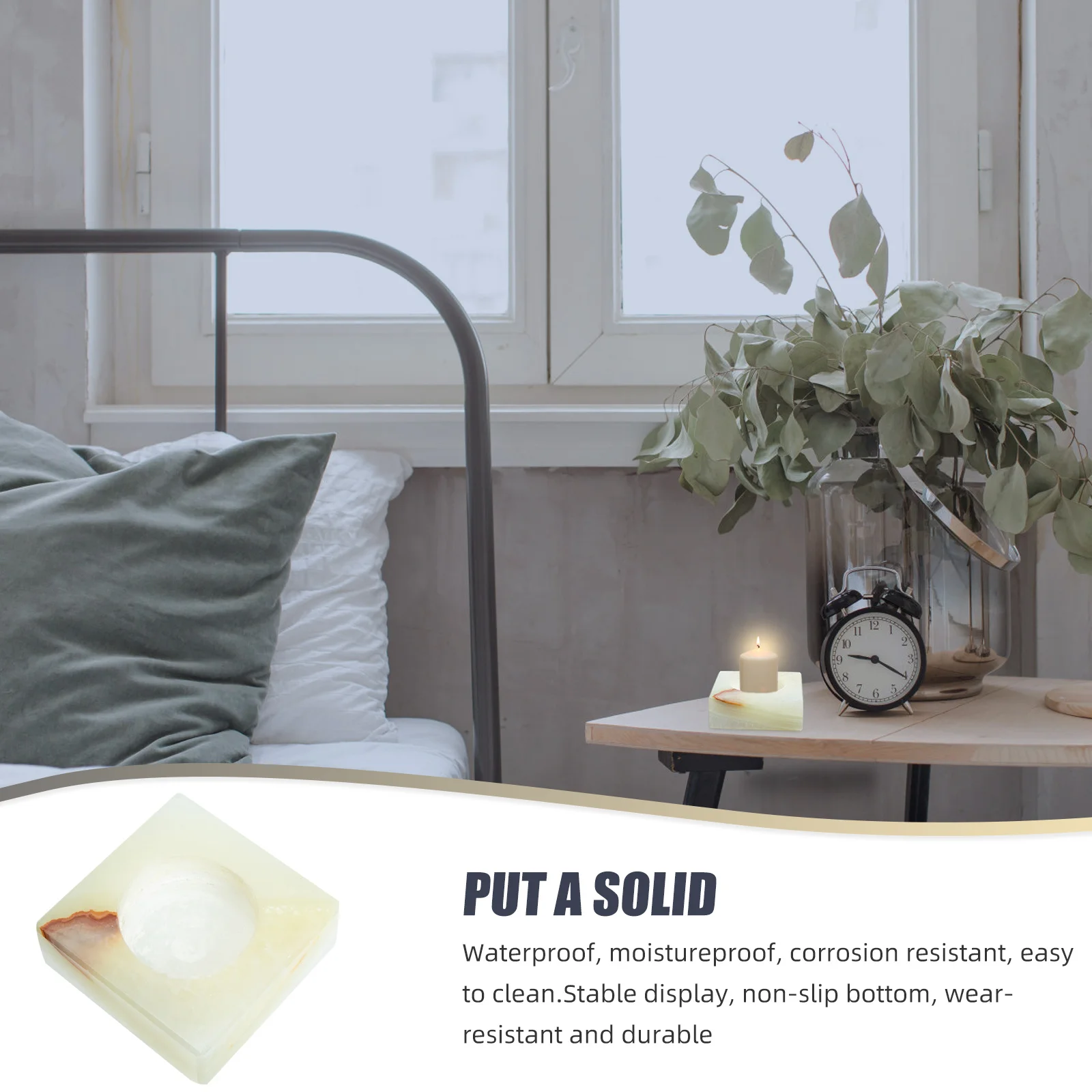 

Marble Candlestick Creative Wedding Decorative Holder Home Table Stand Romantic Festival Ornament