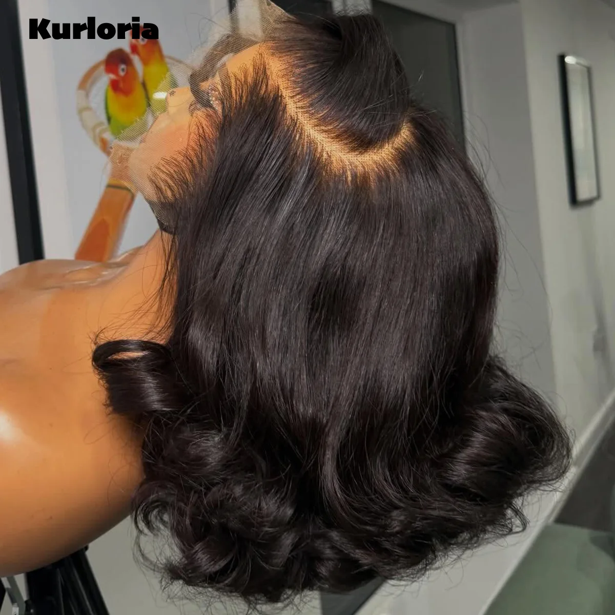 Short Bob Body Wave 350 Density 13x4 13x6 HD Lace Front Wig Natural Black 100% Human Hair Glueless Wear and Go Wig Pre-plucked