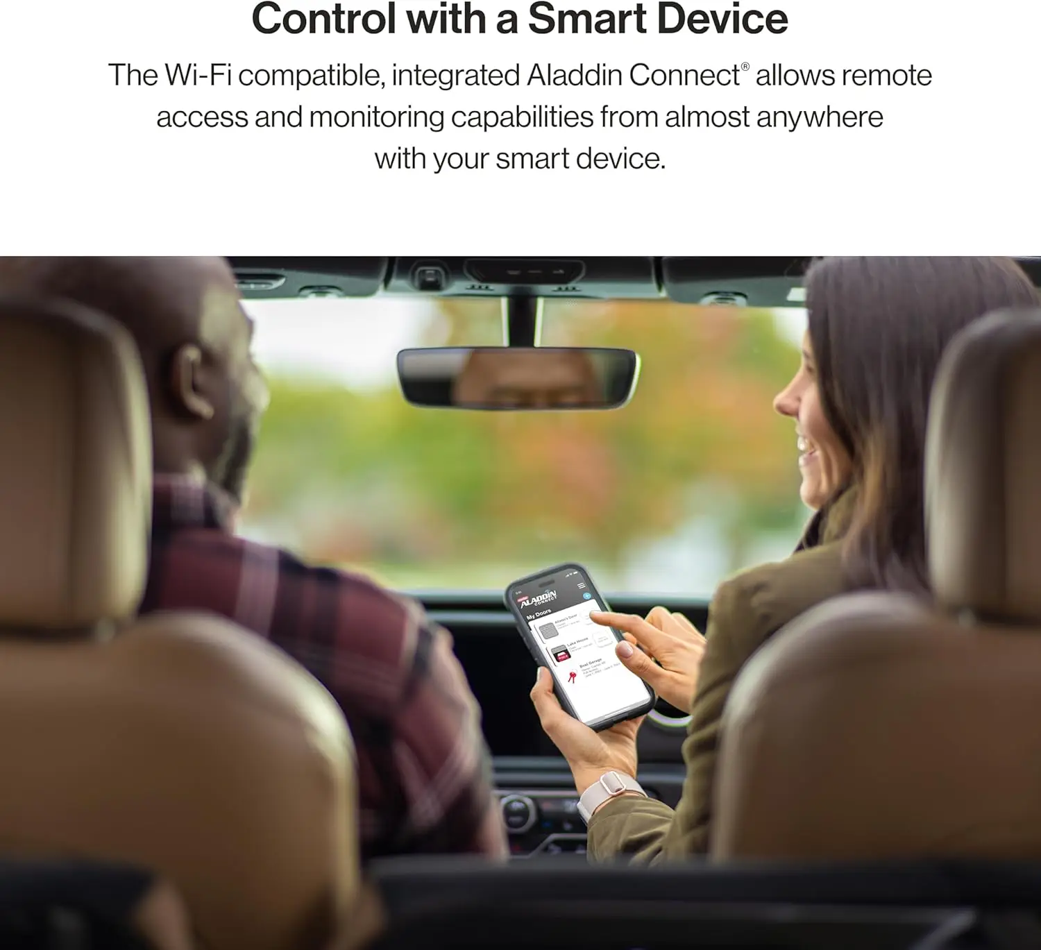 6172H-O Wall Mount Smart Garage Door Opener with Aladdin Connect, Wall Mounted Compact Space Saving Opener image 6