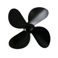 Fan Leaf Fan Blade Home Office 1pc 4 Blades Aluminum Alloy Heat-resistant Lightweight Wood Stove Fireplace Heat Powered