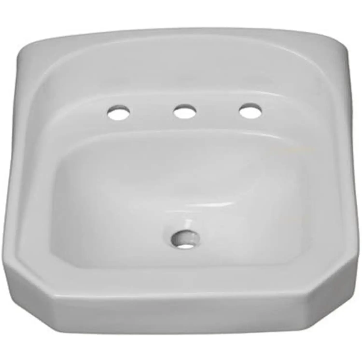 

PROFLO PF5514 20-5/8 Rectangular Vitreous China Wall Mounted Bathroom Sink with Overflow and 3 Faucet Holes at 4 Centers - Whit