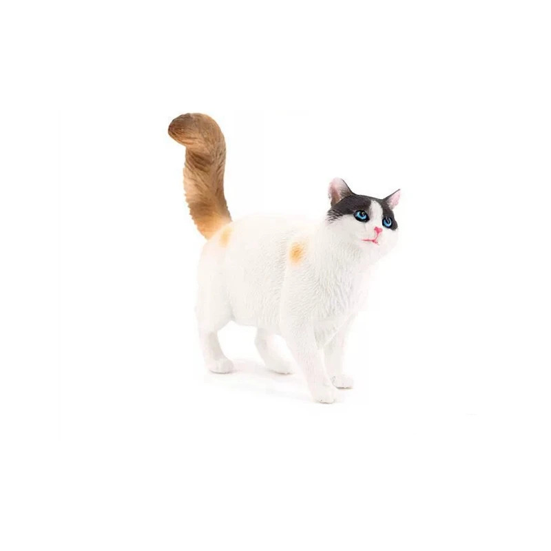 Hand-Painted Calico Cat Statue - Lifelike British Shorthair Figurine, Desktop/Pet Lover Collectible