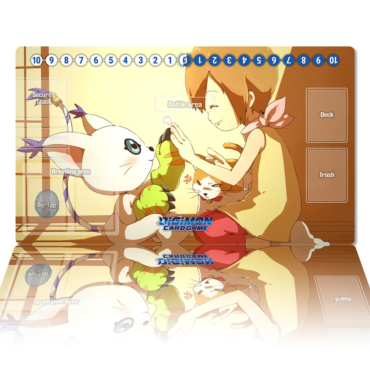 Digimon Playmat Gatomon & Yagami Hikari DTCG CCG Board Game Card Game Mat Anime Mouse Pad Custom Desk Mat Gaming Accessories Bag